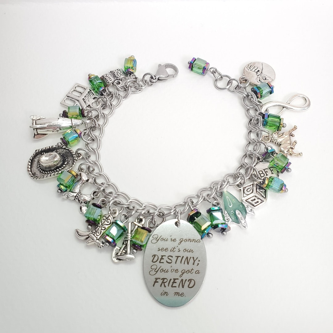 Toy Story Charm Bracelet Girl Gift for Teen Woman Gift Silver Stainless