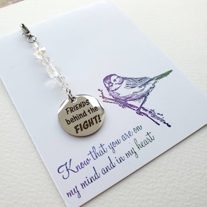 Illness Support Suncatcher: Friends Behind the Fight Charm