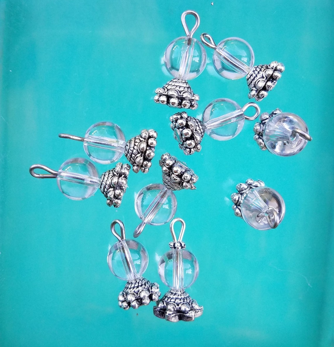 Crystal Ball Charm Crystal Ball Charms Lot Glass Crystal Etsy
