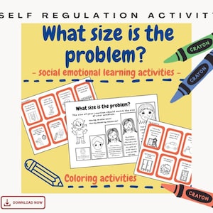 What size is the Problem ⧫ Social Skills Game ⧫  Social-Emotional Learning ⧫ SEL⧫  Self-Regulation Tools ⧫  Emotional Awareness