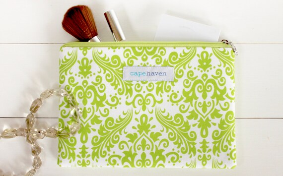 lime green clutch bag