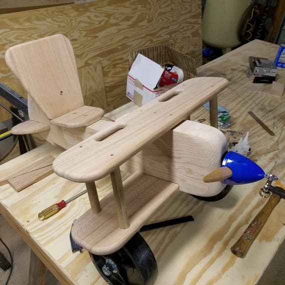 wooden ride on airplane