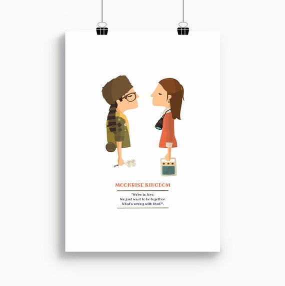 Ilustración "Moonrise Kingdom". Basada en la película de Wes Anderson, Tutticonfetti.