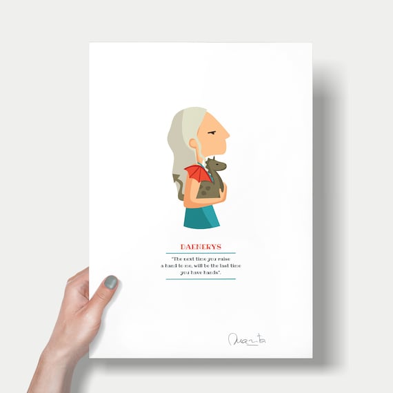 Ilustración "Daenerys". Basada en la serie de HBO 'Juego de Tronos'.