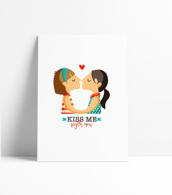 Ilustración " Kiss Me (ellas) ".