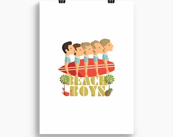 Beach Boys print, Illustration to Decorate your Home, Custom Gift, Tutticonfetti.