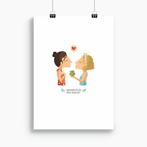 Fried Green Tomatoes print, Illustration to Decorate your Home, Custom Gift, Tutticonfetti.