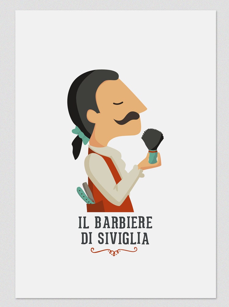 hack fremsætte smertefuld The Barber of Seville il Barbiere Di Siviglia Print - Etsy