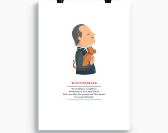 The Godfather Art Print, Illustrated Movie Poster, Home Decor