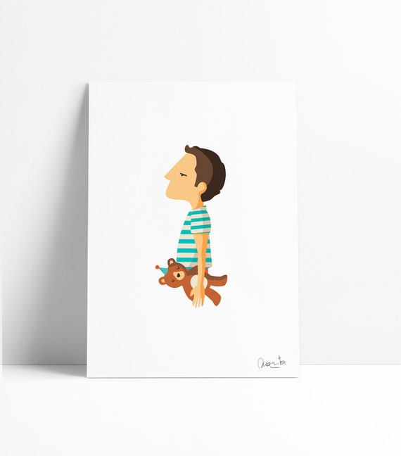 Ilustración "Chico con oso".