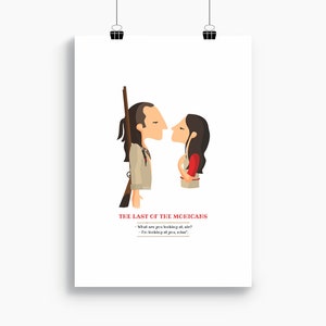 De laatste der Mohikanen-print, illustratie om je huis mee te decoreren, gepersonaliseerd cadeau, tutticonfetti.