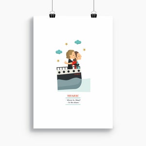 Titanic print, Illustration to Decorate your Home, Custom Gift, Tutticonfetti.