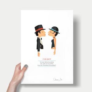 Cabaret estampe numérique, illustration avec citation, cadeau personnalisé, Tutticonfetti