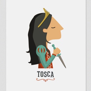 Tosca Print, Illustration to Decorate your Home, Custom Gift, Tutticonfetti