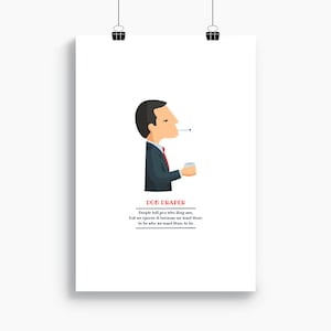 Don Draper print with quote, Illustration to Decorate your Home, Custom Gift, Tutticonfetti.