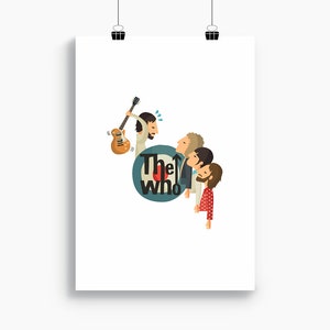The Who print, Illustration to Decorate your Home, Custom Gift, Tutticonfetti.