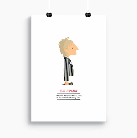 Ilustración "Rod Stewart".