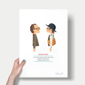 Annie Hall print, Illustration to Decorate your Home, Custom Gift, Tutticonfetti.