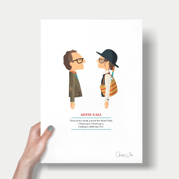 Ilustración "Annie Hall". Basada en la película de Woody Allen.