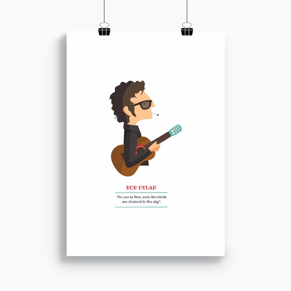 Ilustración "Bob Dylan".