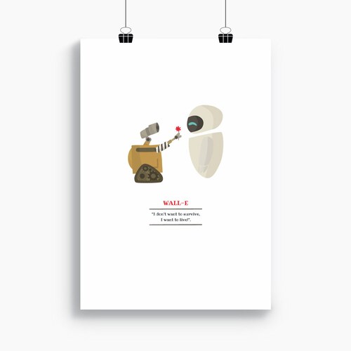 Wall-E print, Illustration to Decorate your Home, Custom Gift, Tutticonfetti.