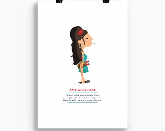 Amy Winehouse print, Illustration to Decorate your Home, Custom Gift, Tutticonfetti.