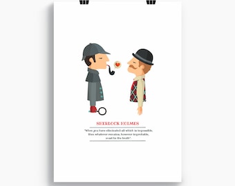Sherlock Holmes Zitat Print, Archival Matte Papier