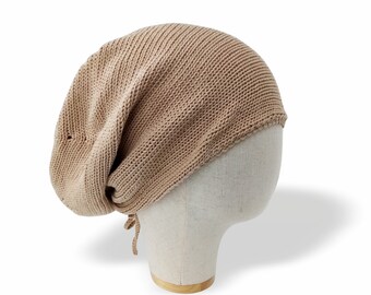 Big head slouchy beanie Summer hats for women