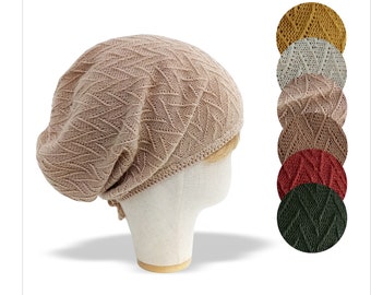 Bonnet d'été femme Beige Grande petite tête au crochet