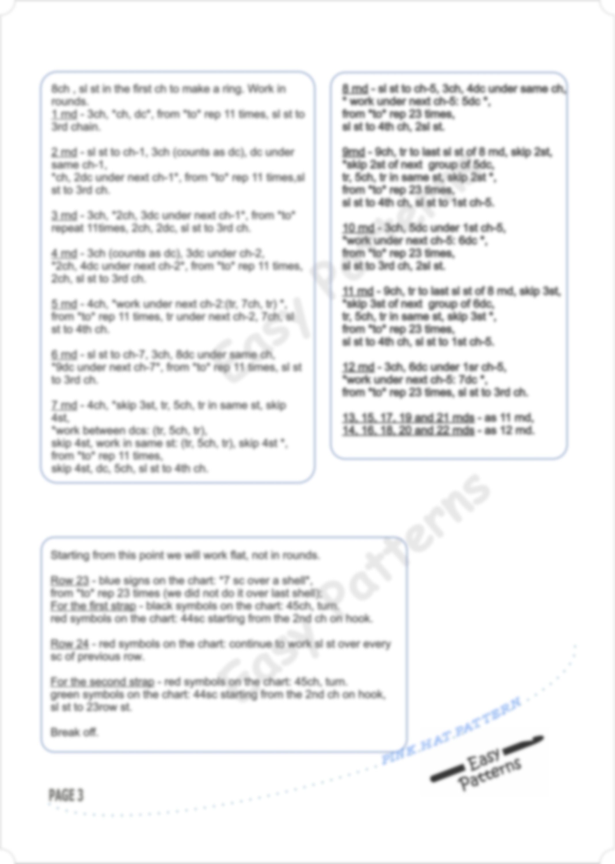 Crochet Hat Pattern For Women Small Head Medium Large Sizes Etsy