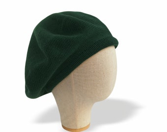 Cappello da uomo verde Berretto estivo lavorato a maglia da uomo donna Regalo per cappello da uomo Cotone tam