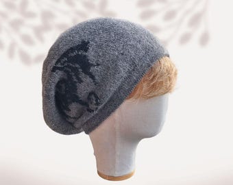 Gorro de punto, gorro de lana de inspiración medieval, regalo de fantasía de dragones, regalos originales para jugadores y lectores.