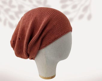 Copper Cotton Beanie: Summer Hat for Men or Women