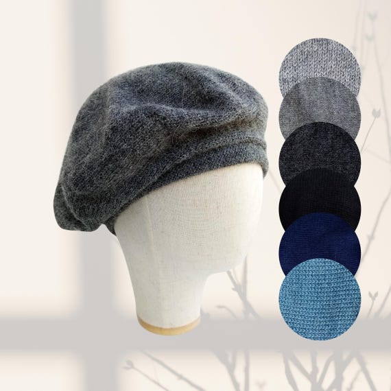 Mens Beret Grey Alpaca Wool Beret Scottish Tam - Etsy display picture 1
