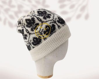 Sherlock Holmes alpaca wool hat and fingerless mittens set Book lover gift