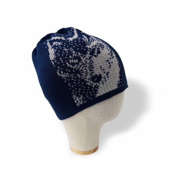 Wolf Mens Beanie Big Head Slouchy 