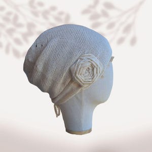 Zacht ademende katoenen zijde chemomutsje voor vrouwen met groot hoofd, kanker, alopecia, haaruitval