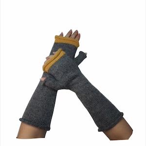 Fingerless gloves women Alpaca arm warmers Fingerless mittens