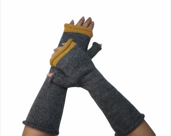 Fingerless gloves women Alpaca arm warmers Fingerless mittens