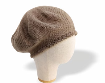 Cotton summer beret Bald mens indoor hat