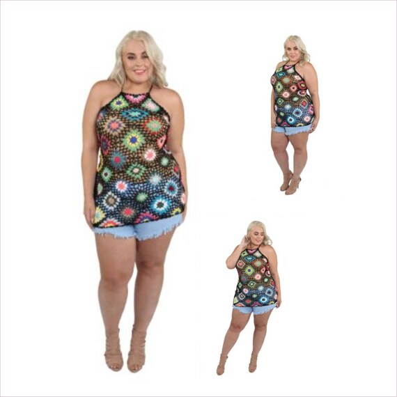 plus size crochet halter top