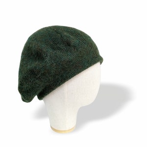 Béret en tricot pour homme Béret en laine d'alpaga noir Vert