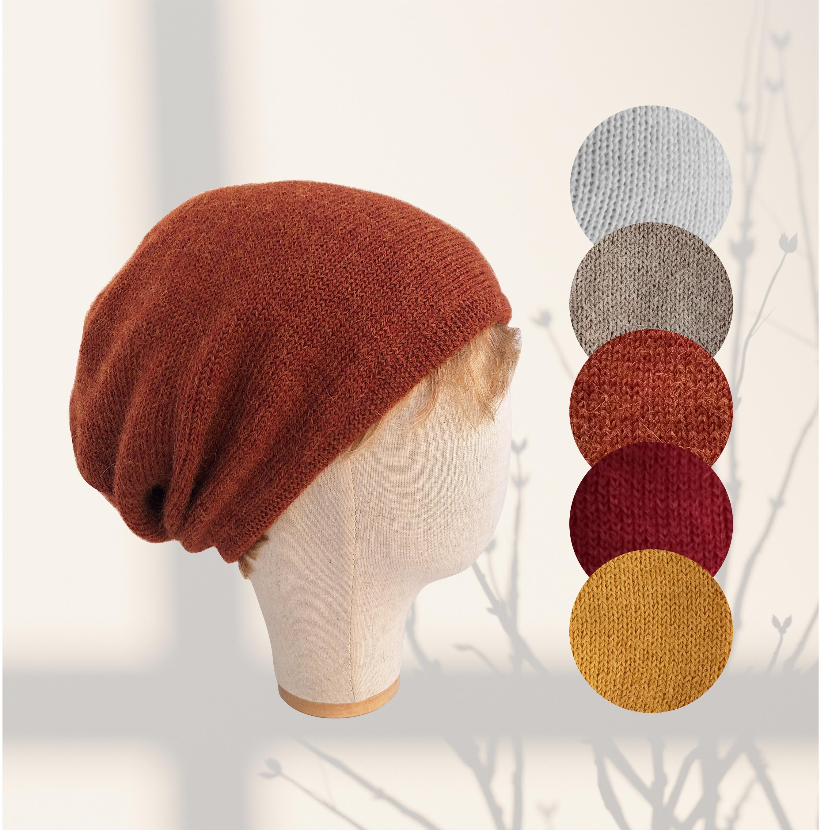 Satin Lined Alpaca Hat for Women Men, Cosy Wool Beanie - Etsy display picture 1