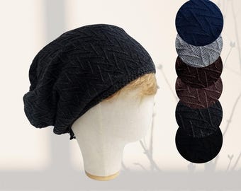 Summer Beanie, Hand Made Crochet Hat, Slouchy Knit for Men & Women