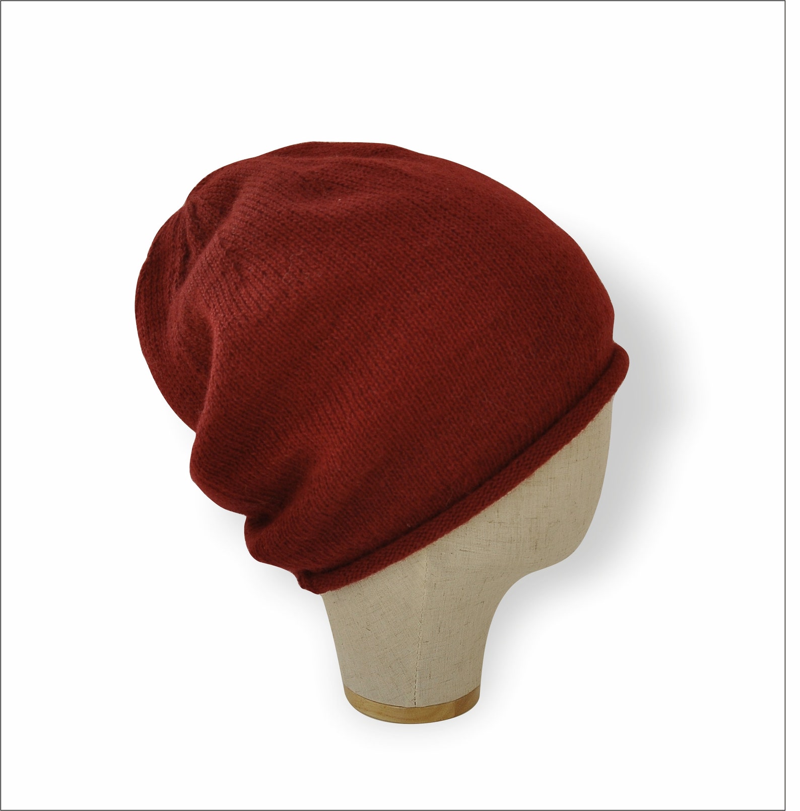 Beanie men Mens knit hat Satin lined gray hat men Slouch Etsy