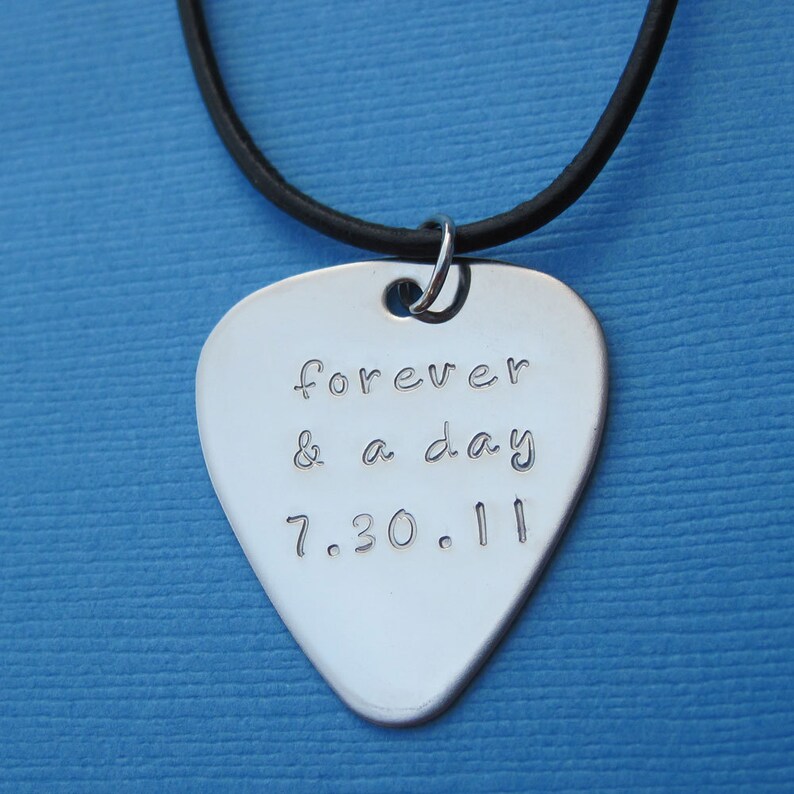 Custom Guitar Pick Necklace Personalized Guitar Pick Music Etsy