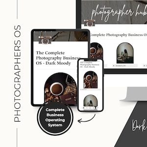 The Complete Photography Operating System | Notion Template | Photographer's Workflow, Social & Client Management | Dark Mode | AU