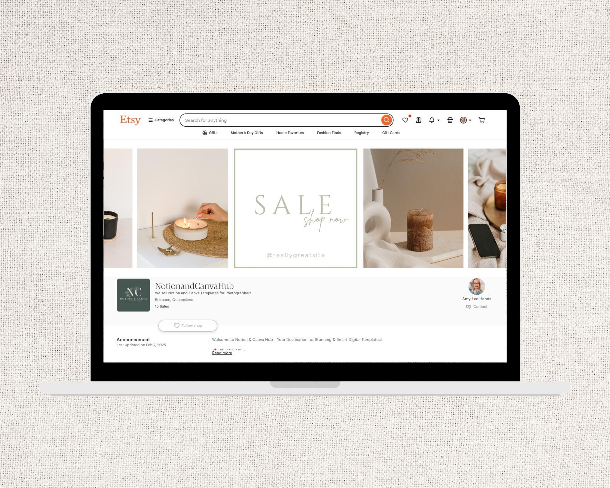 Editable Boho Etsy Banner Templates: Storefront Branding Kit (canva) - Etsy