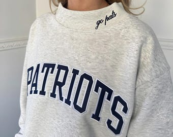 Personalized Appliqué Embroidered Mockneck | Gameday Mascot Pullover Mock Neck