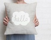 Hello Cushion Cover - White LAST BATCH!